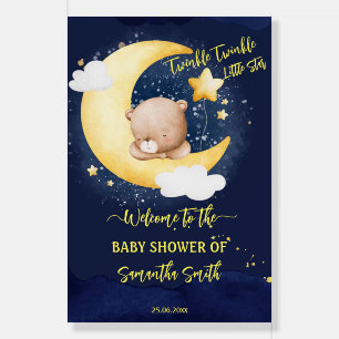 Twinkle twinkle little star baby shower welcome foam board