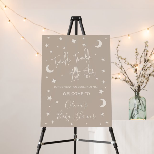 Twinkle Twinkle Little Star Baby Shower Welcome Foam Board (In Situ (Stand))