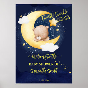 Twinkle twinkle little star baby shower welcome poster
