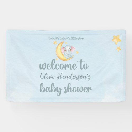 Twinkle twinkle little star baby shower yard banner