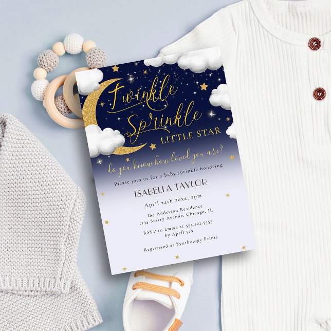 Twinkle Twinkle Little Star Baby Sprinkle Invitation (Creator Uploaded)
