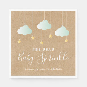 Twinkle Twinkle Little Star Baby Sprinkle Rustic Napkins
