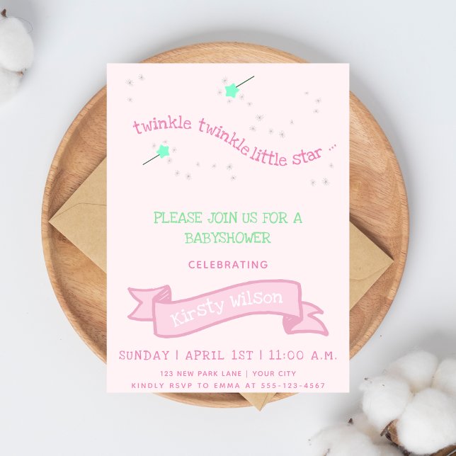Twinkle twinkle little star  | Babyshower Invitation (Creator Uploaded)