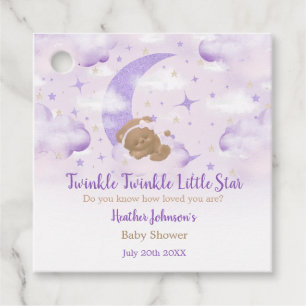 Twinkle Twinkle Little Star Bear Baby Shower Favor Tags
