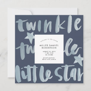 Twinkle Twinkle Little Star Birth Announcement