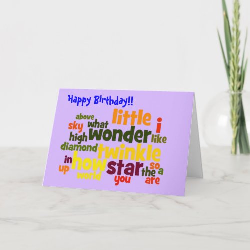 Twinkle twinkle little star _ birthday card