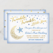 Twinkle Twinkle Little Star Birthday Invitation (Front/Back)