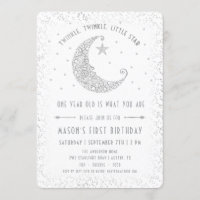 Twinkle Twinkle Little Star Birthday Invitation