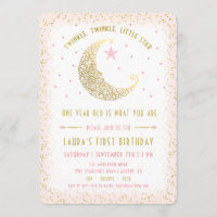 Twinkle Twinkle Little Star Birthday Invitation