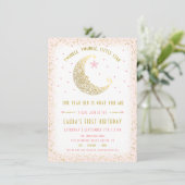 Twinkle Twinkle Little Star Birthday Invitation (Standing Front)