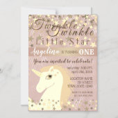 Twinkle Twinkle Little Star Birthday Magnetic Invitation (Front)