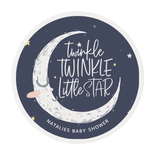 Twinkle twinkle little star birthday party edible frosting rounds