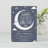 Twinkle, twinkle little star birthday party invite (Standing Front)