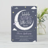 Twinkle, twinkle little star birthday party invite (Standing Front)