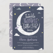 Twinkle, twinkle little star birthday party invite (Front/Back)