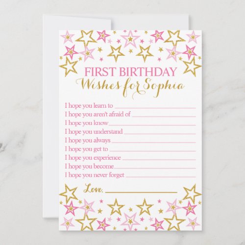 Twinkle Twinkle Little Star Birthday Wish Card