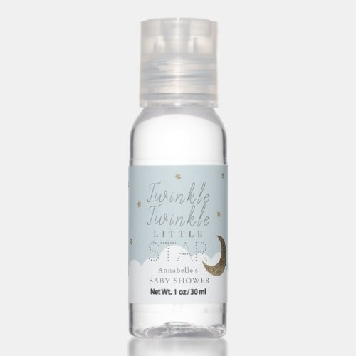 Twinkle Twinkle Little Star Blue Baby Shower Favor Hand Sanitizer