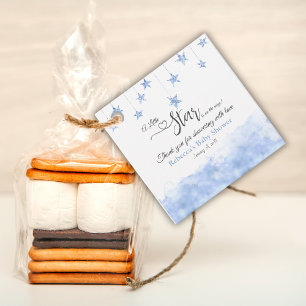 Twinkle Twinkle Little Star Blue Boy Baby Shower Favor Tags