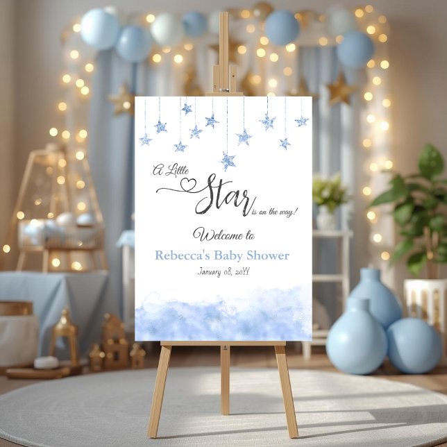 Twinkle Twinkle Little Star Blue Boy Baby Shower Foam Board (Creator Uploaded)