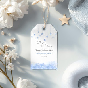 Twinkle Twinkle Little Star Blue Boy Baby Shower Gift Tags