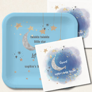 Twinkle Twinkle Little Star, Blue  Paper Plates