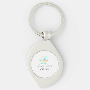 twinkle twinkle little star blue stars yellow moon keychain