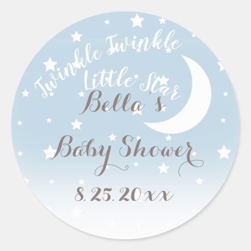 Twinkle Twinkle Little Star Blue Stickers