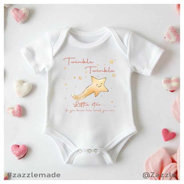 Twinkle Twinkle Little Star Boho Autumn Personaliz Baby Bodysuit (Twinkle Twinkle Little Star Boho Autumn Personaliz Baby Bodysuit)