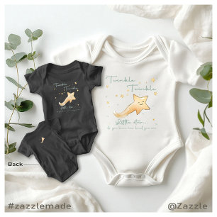Twinkle Twinkle Little Star Boho Autumn Personaliz Baby Bodysuit