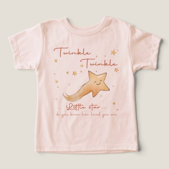 Twinkle Twinkle Little star Boho Autumn Personaliz Toddler T-shirt (Design Front)