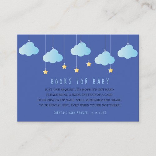 Twinkle Twinkle Little Star Books for Baby Request Enclosure Card