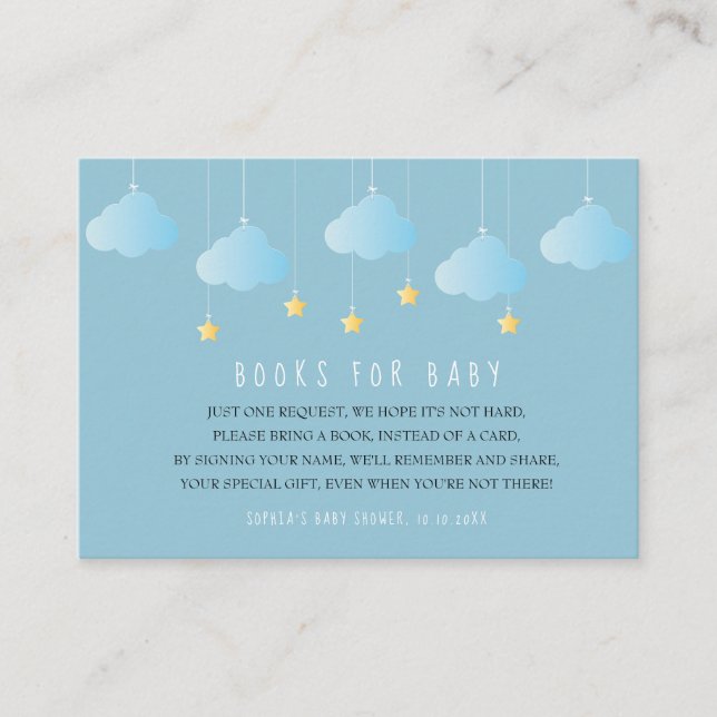 Twinkle Twinkle Little Star Books for Baby Request Enclosure Card (Front)