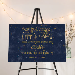 Twinkle Twinkle Little Star Boy 1st Birthday Party Foam Board