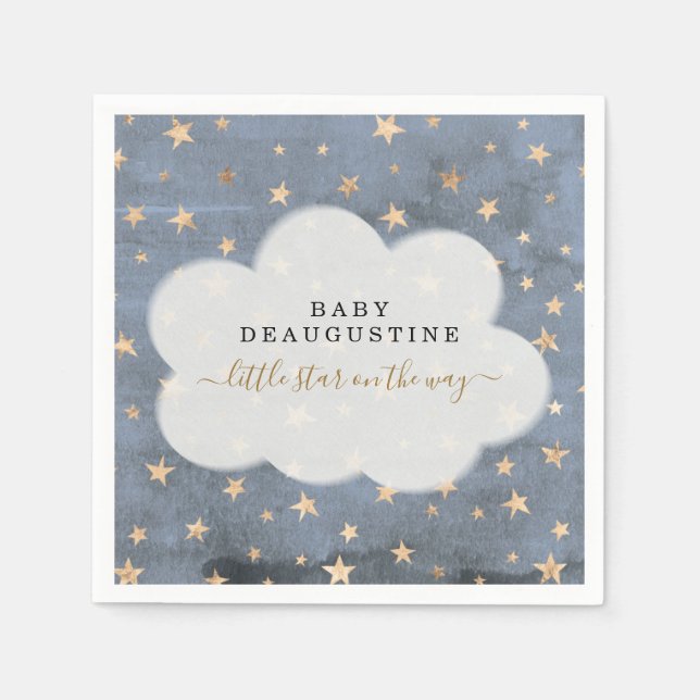 Twinkle Twinkle Little Star Boy Baby Shower Napkin (Front)