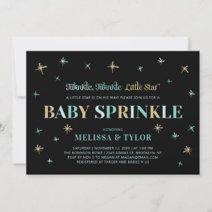 Twinkle Twinkle Little Star Boy Baby Sprinkle Invitation