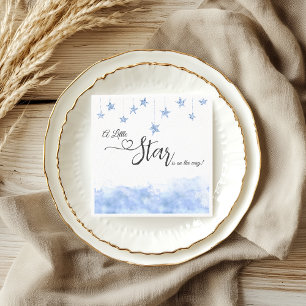 Twinkle Twinkle Little Star Boy Blue Baby Shower Napkins