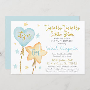 Twinkle Twinkle Little Star boy Invitation