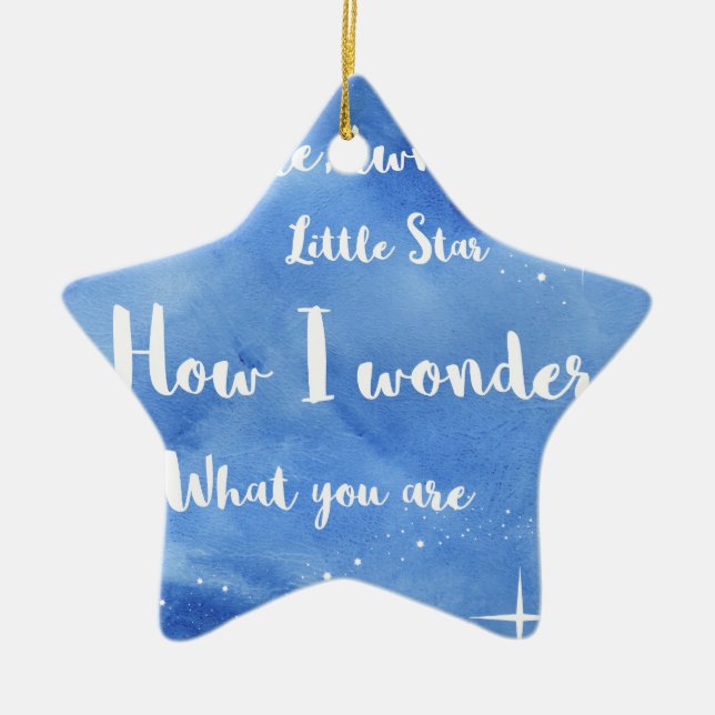 Twinkle Twinkle Little Star Ceramic Ornament (Front)
