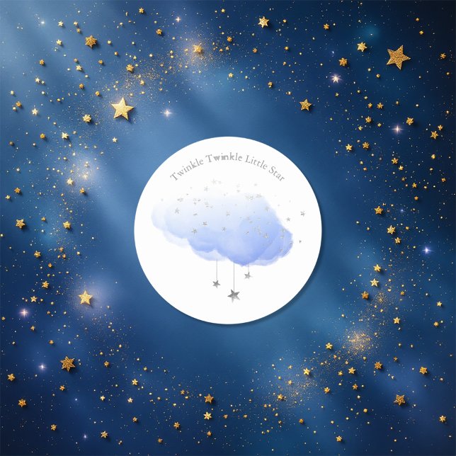 Twinkle Twinkle Little Star Classic Round Sticker (Twinkle Twinkle Little Star Classic Round Sticker)