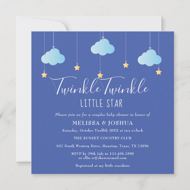 Twinkle Twinkle Little Star Couples Baby Shower Invitation (Front)
