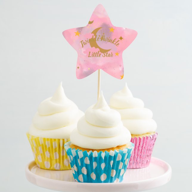 Twinkle Twinkle Little Star Cupcake Toppers Star Sticker (Creator Uploaded)