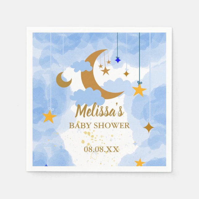 Twinkle twinkle little star custom party napkins (Front)