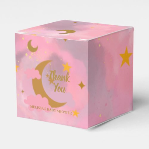 Twinkle twinkle little star custom pink favor boxes