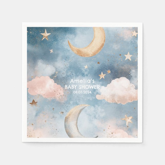 Twinkle twinkle little star Cute Baby Shower Napkins (Front)
