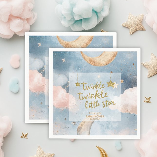 Twinkle twinkle little star Cute Baby Shower Napkins (Creator Uploaded)