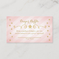 Twinkle Twinkle Little Star Diaper Raffle Card