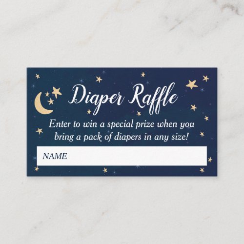 Twinkle Twinkle Little Star Diaper Raffle Enclosure Card