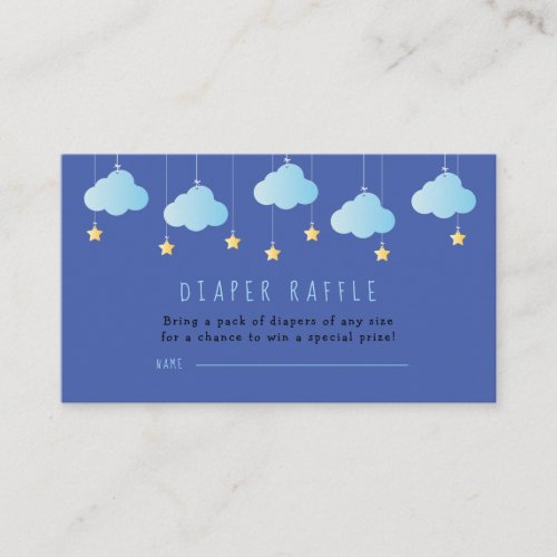 Twinkle Twinkle Little Star Diaper Raffle Ticket Enclosure Card