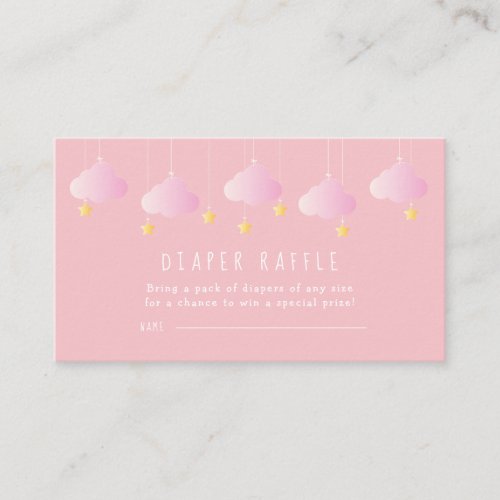 Twinkle Twinkle Little Star Diaper Raffle Ticket Enclosure Card