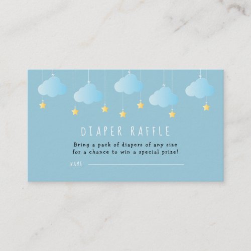 Twinkle Twinkle Little Star Diaper Raffle Ticket Enclosure Card